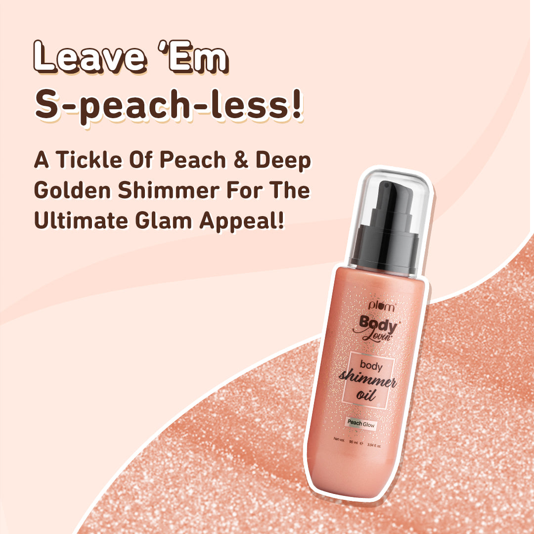 Get Body Shimmer Oil for Peach Glow Plum Goodness