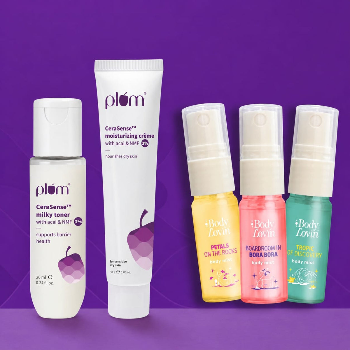 Set of 5 Plums ( 3 Mist + Toner + Moisturizer)