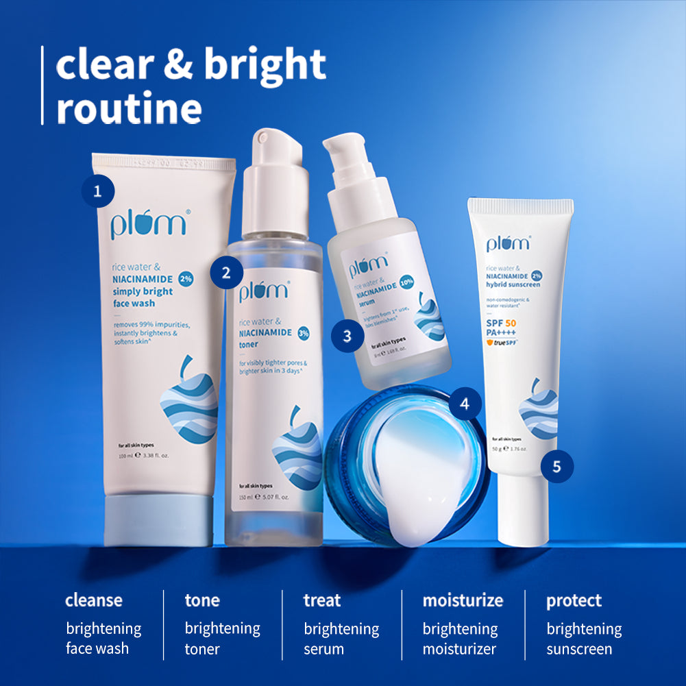 2% Niacinamide & Rice Water Brightening Gel Moisturizer For Clear & Bright Skin