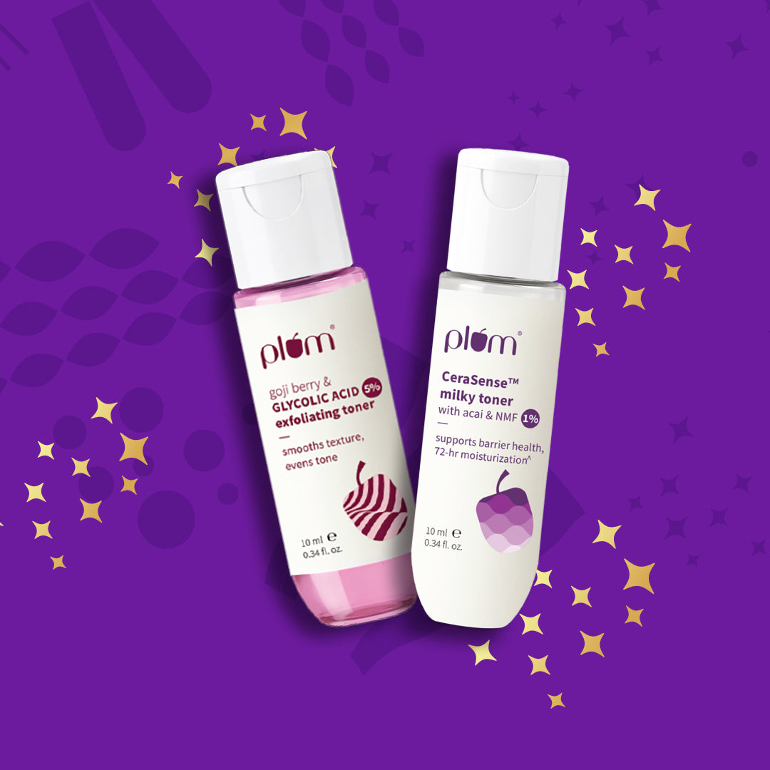Plum Smooth Operators Toner Duo | 20ml | Cerasense & Glycolic Toner