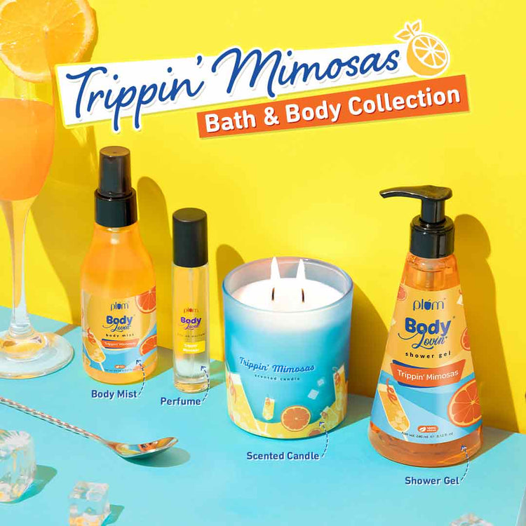 Plum BodyLovin' Trippin' Mimosas Shower gel  | SLS Free | 100% Vegan | Non-Drying