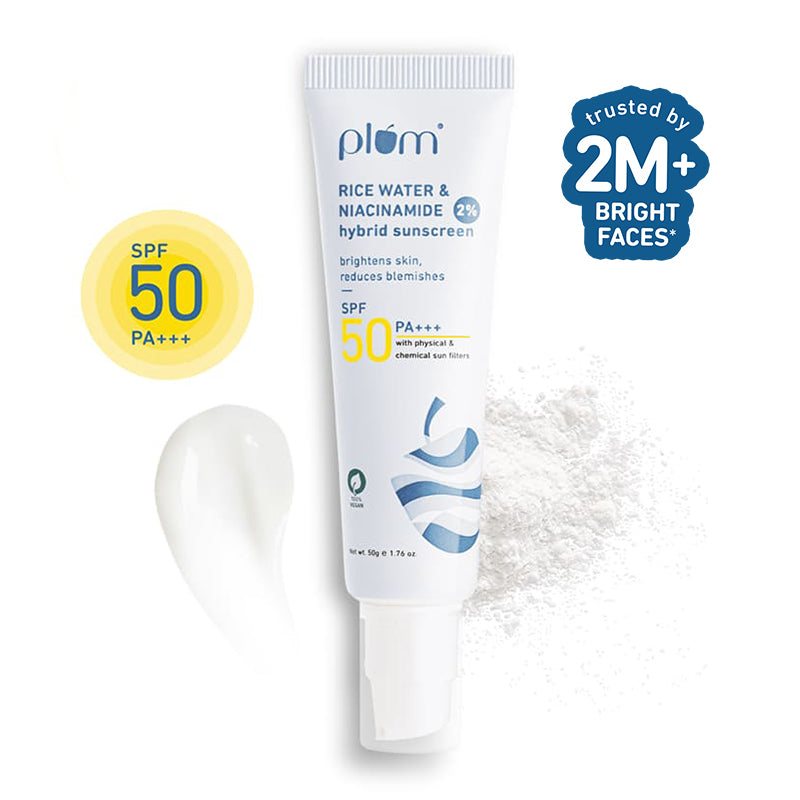 2% Niacinamide & Rice Water SPF 50 Hybrid Sunscreen