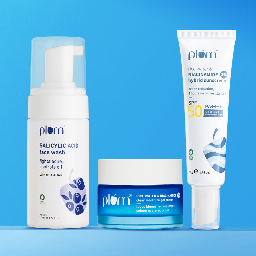 For Oily, Acne-prone Skin | Brightens & Hydrates | SPF50 PA++++ – Plum