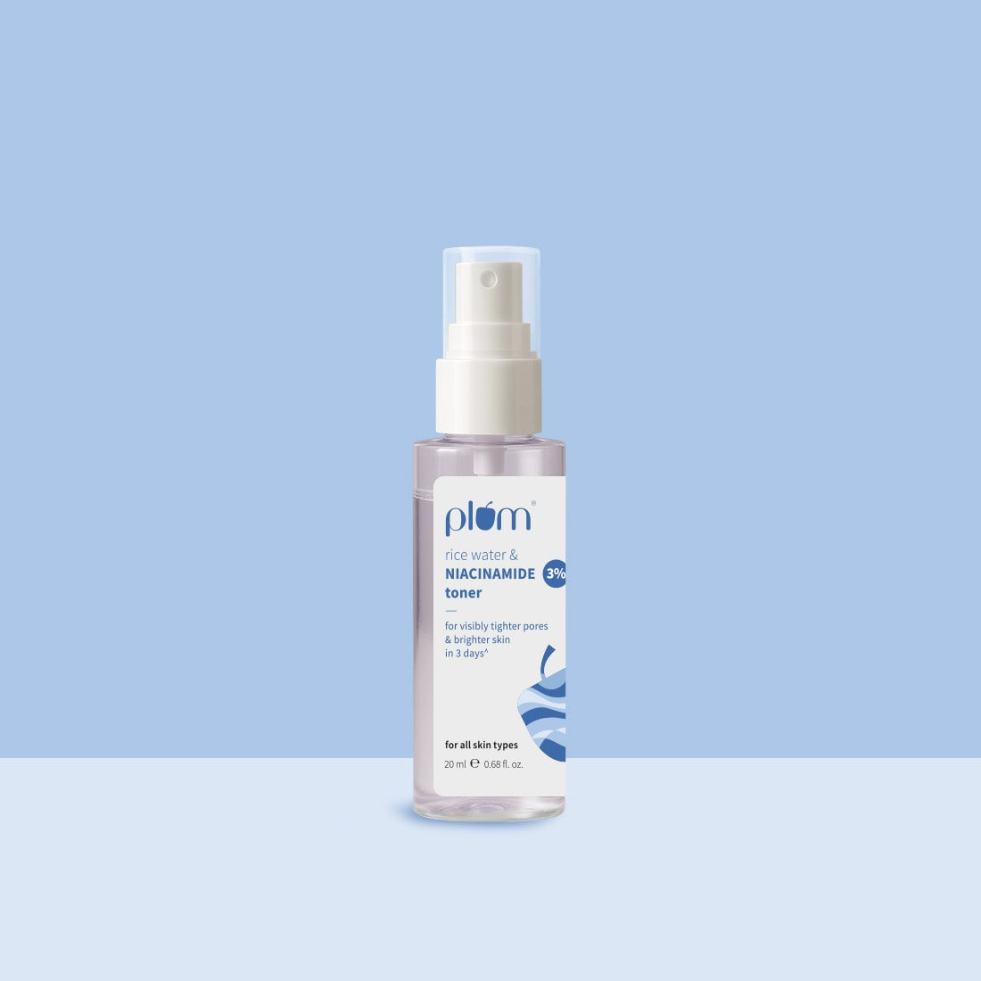 Plum Rice Water & 3% Niacinamide Toner | 20ml | Mini