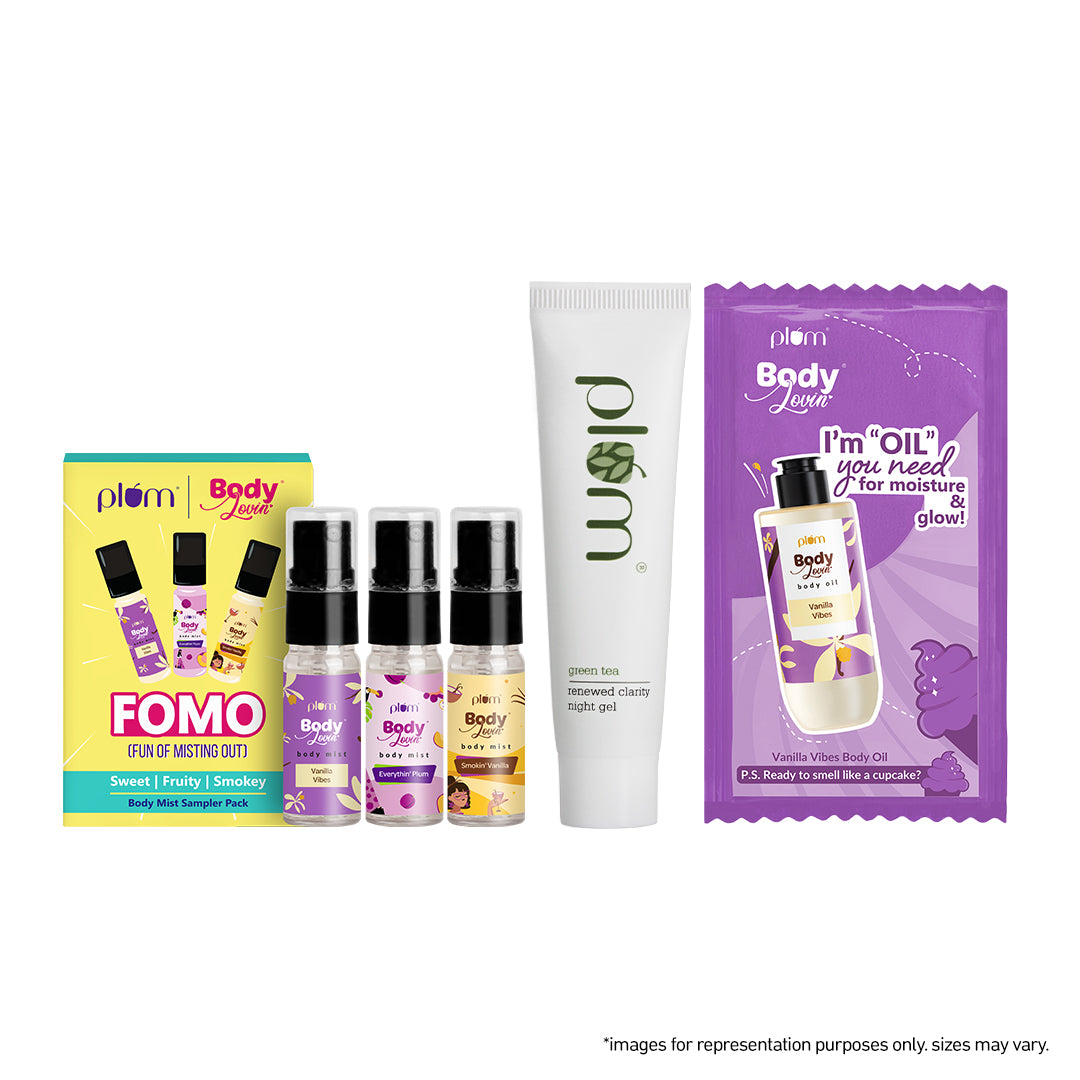 Essential Kit( 3 fragrances+body oil+night Gel)