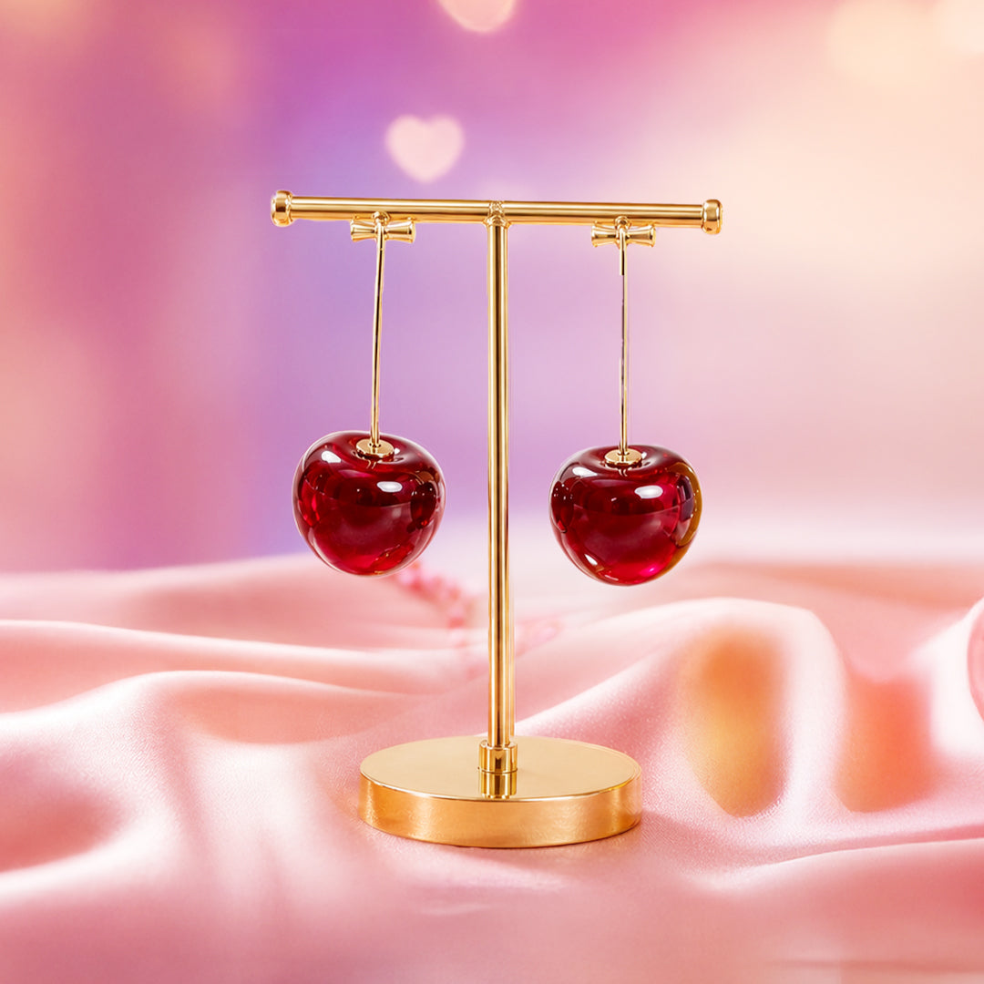 Cherry Red Earrings