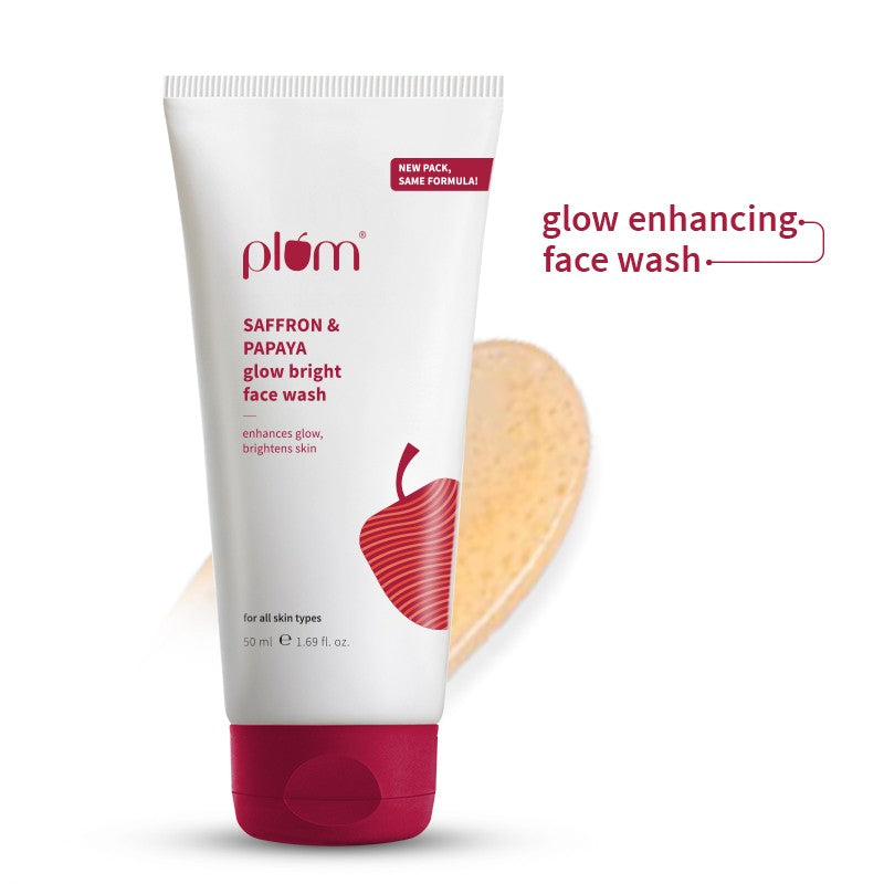 Saffron & Papaya Glow Bright Face Wash | 50ml | Full Size