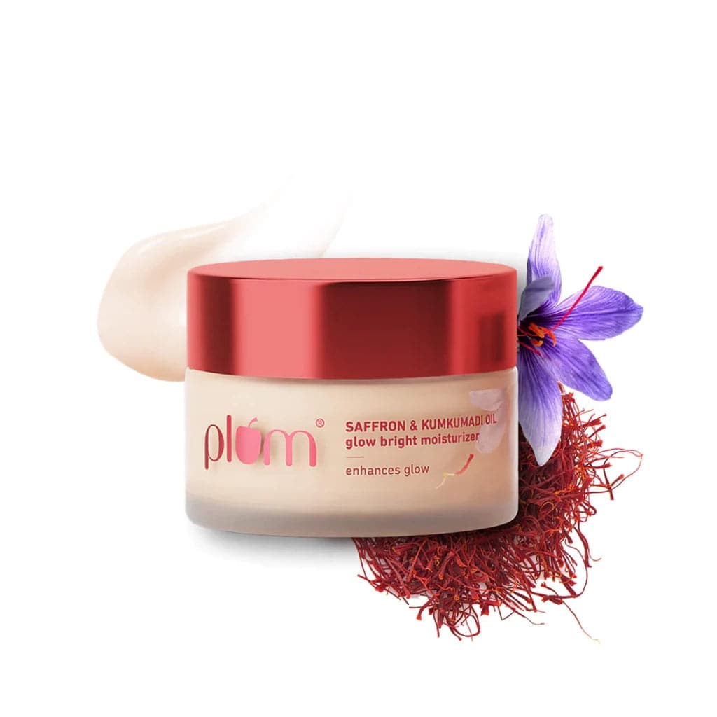 Saffron & Kumkumadi Oil Glow Bright Face Moisturizer – Plum