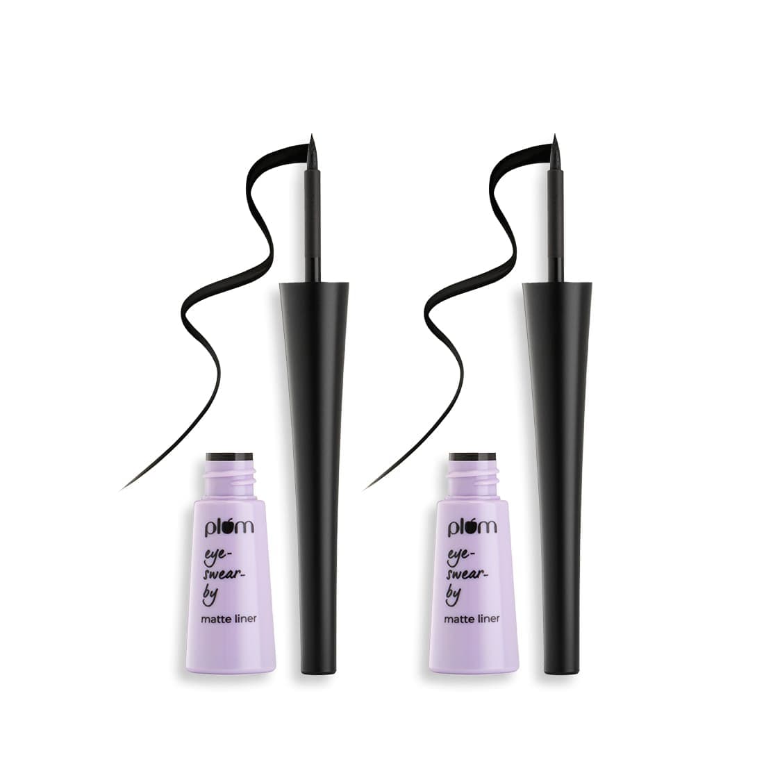 Eye-Swear-By Double It Up Duo | Set of 2 - Matte Liner 01 Black | Quick Drying | Water-Proof | 100% Vegan & Cruelty-Free