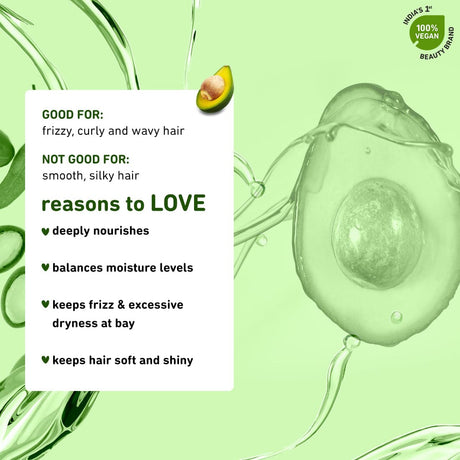 Avocado & Argan Frizz Control Regime | Shampoo, Conditioner, Hair Mask | For Curly, Wavy, Frizzy hair| 100% Vegan | Sulphate-Free and Paraben-Free