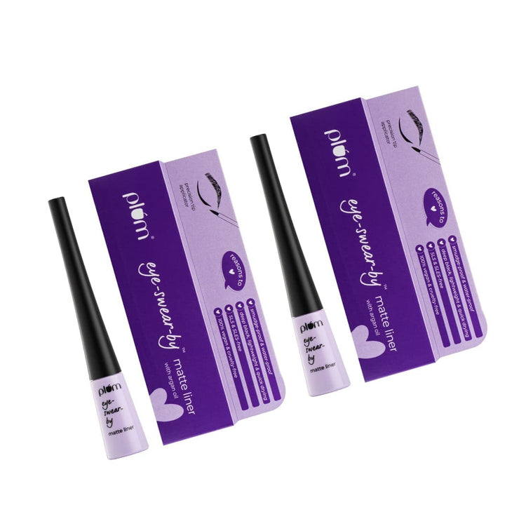 Eye-Swear-By Double It Up Duo | Set of 2 - Matte Liner 01 Black | Quick Drying | Water-Proof | 100% Vegan & Cruelty-Free