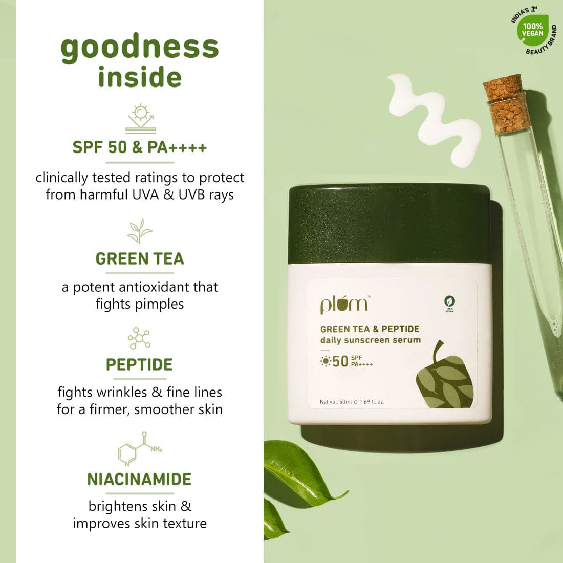 Green Tea & Peptide Daily Sunscreen Serum