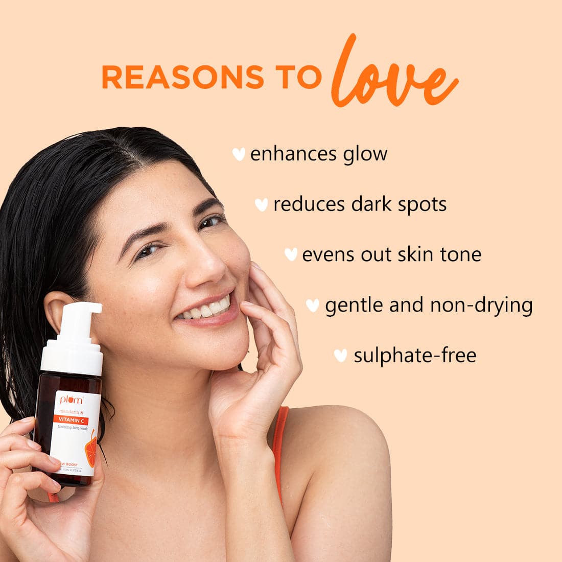 Mandarin & Vitamin C Foaming Face Wash For Glowing Skin