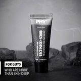 Phy Charcoal 2-In-1 Face Mask + Scrub (15 ml) | Deep Cleansing | For Oily Or Combi Skin