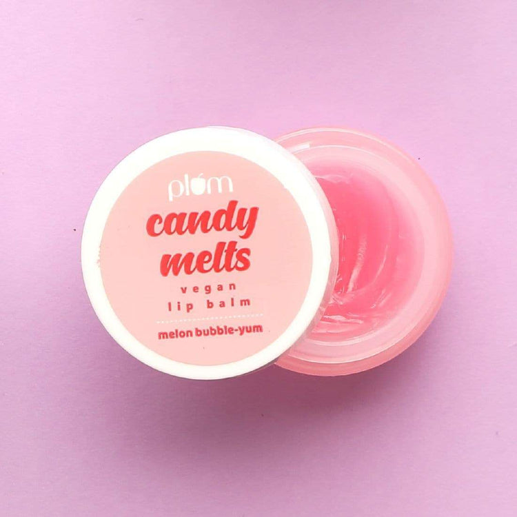 Candy Melts Vegan Lip Balm | Melon Bubble-Yum | With Natural UV Protection for Lips | 100% Cruelty Free