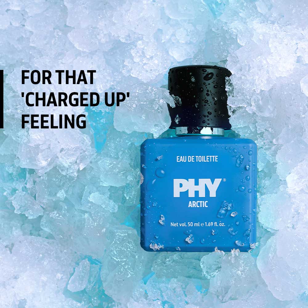 Phy Arctic | Eau De Toilette | Aqua + Patchouli | Icy Freshness | For that charged-up feeling | 50 ml
