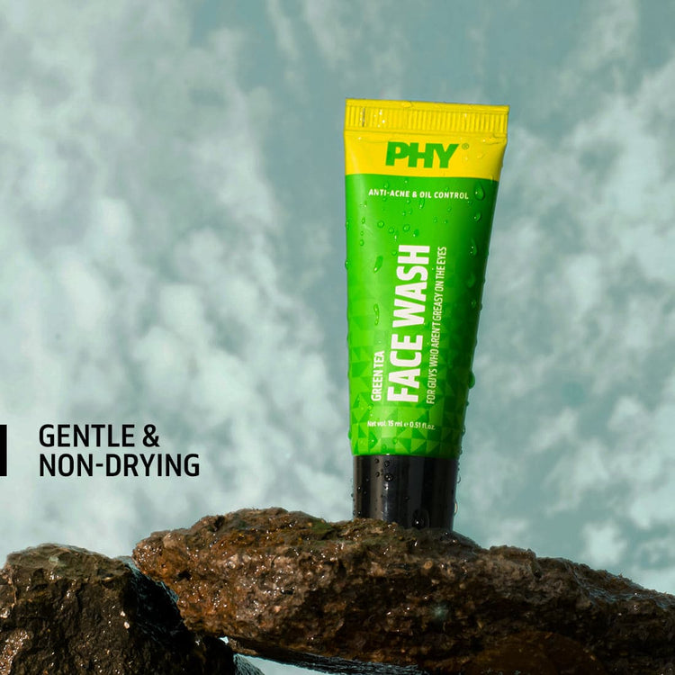 Phy Green Tea Face Wash (15 ml) | Anti-Acne + Oil Control | SLS-Free | For Oily, Acne-Prone Skin