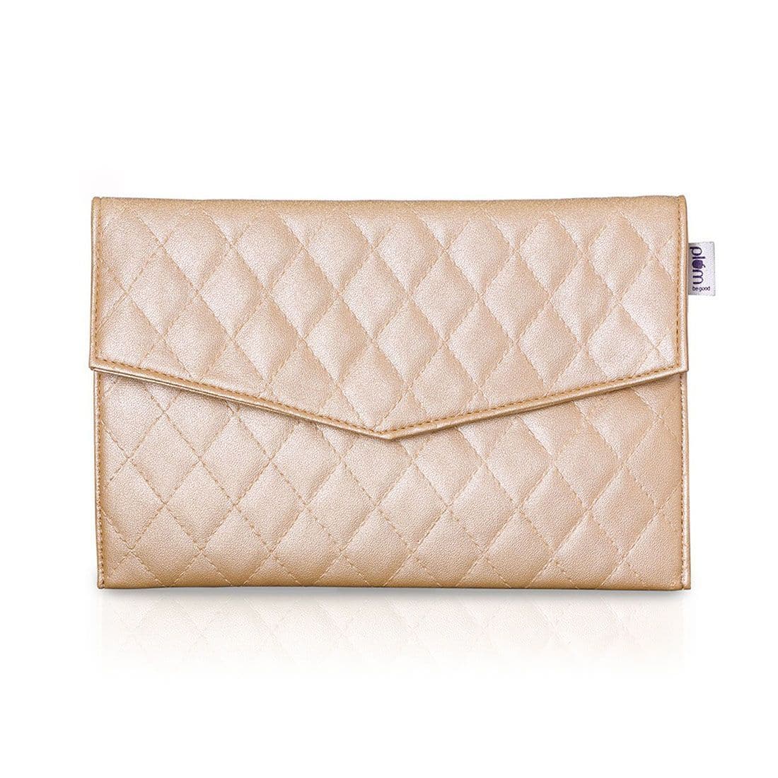 Plum coloured outlet clutch bag