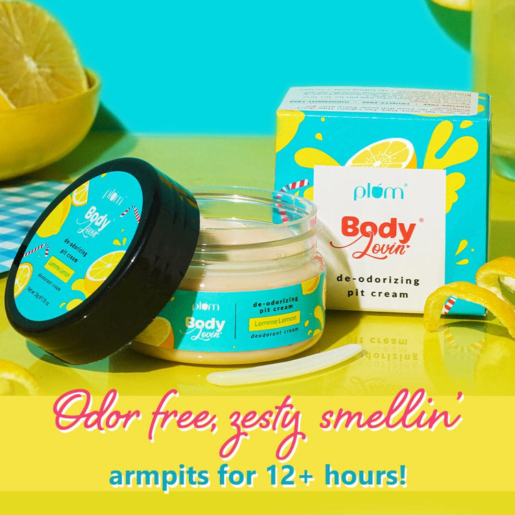 Plum BodyLovin’ Lemme Lemon De-odorizing Pit Cream | Aluminum-free Underarm Deodorant