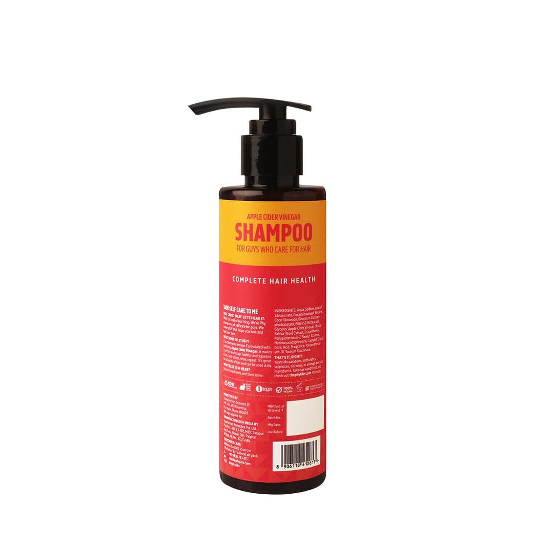 Phy Apple Cider Vinegar Shampoo Complete Hair Health SLS Free
