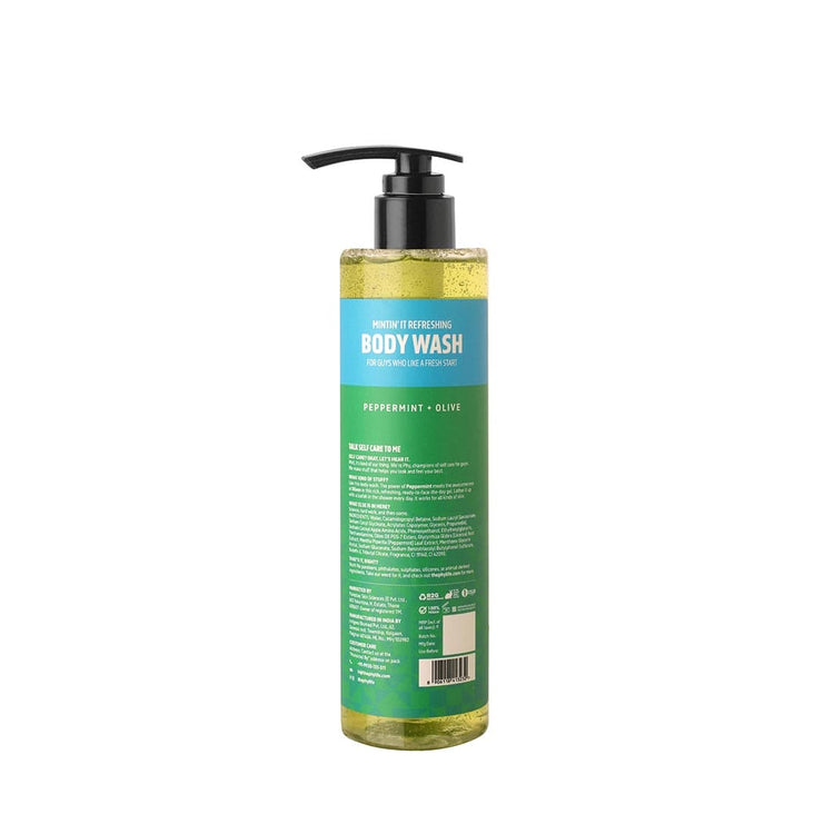 Phy Mintin' It Refreshing Body Wash | Peppermint + Olive |Gentle, Non-Drying Cleansing | SLS-Free