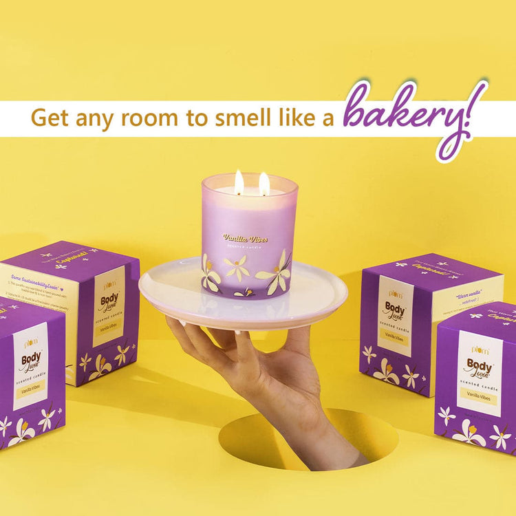 Plum BodyLovin’ Vanilla Vibes Scented Candle | Long-lasting Fragrance | Evenly Melting Wax