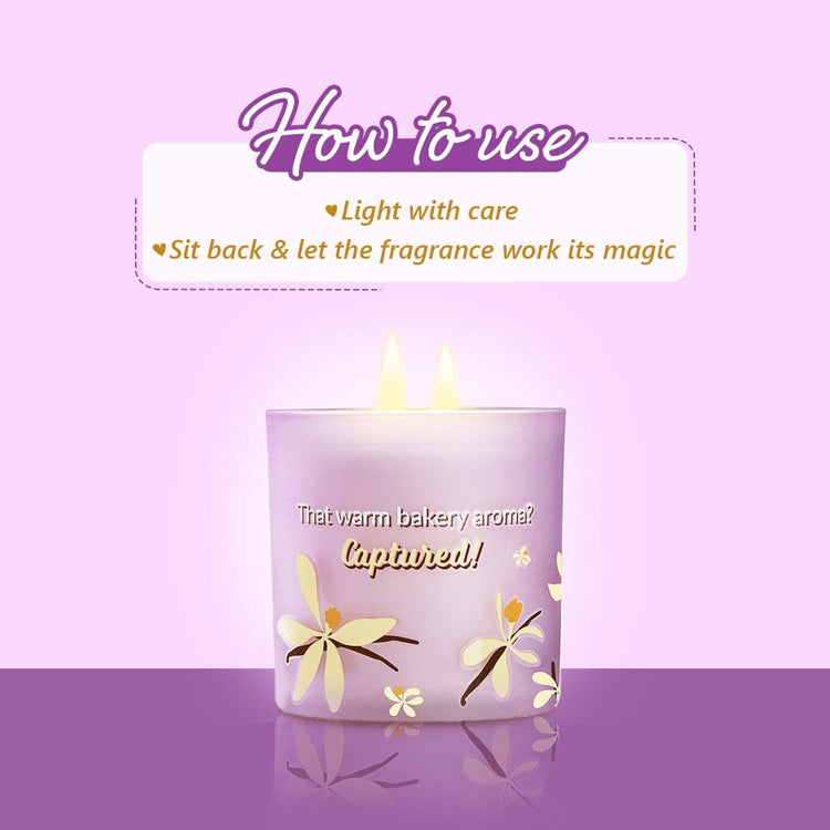 Plum BodyLovin’ Vanilla Vibes Scented Candle | Long-lasting Fragrance | Evenly Melting Wax