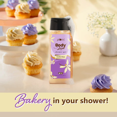 Plum BodyLovin' Vanilla Vibes Shower Gel (100ml) | Body Wash | Travel-Friendly | Vanilla Fragrance | Super-Lathering
