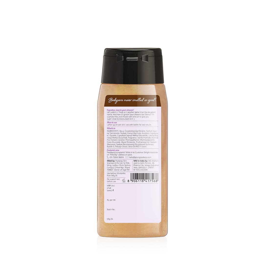 Plum BodyLovin' Vanilla Vibes Shower Gel (100ml) | Body Wash | Travel-Friendly | Vanilla Fragrance | Super-Lathering